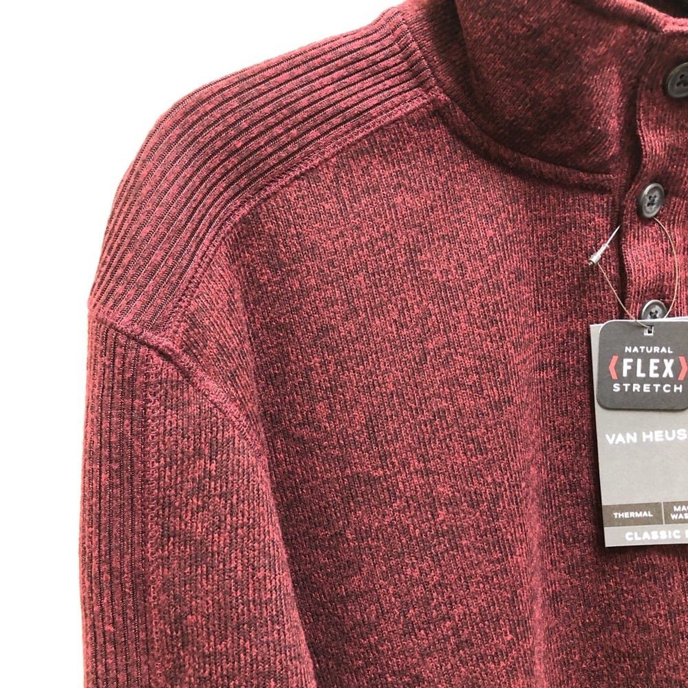 Van Heusen Sweater Pullover Burgundy - Picture 3 of 4